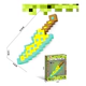 Cuchillo Pixelado 3d Bloques Para Armar 16 Piezas Minecraft Amarillo