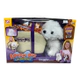 Peluche Perro Yifeng 909-1 Kit Con Bolso Y Peine 15 Cm