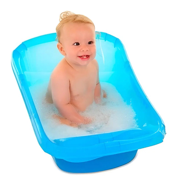 Bañera Celeste Amplia Perlado 25 Litros Linea Ok Baby !
