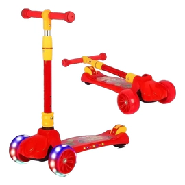Monopatín Infantil 4 Ruedas Reforzado Luz Y Sonido Carrousel
