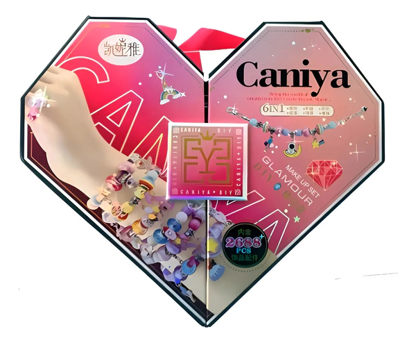 Set Bijouterie Corazon Rosa Completo Para Nenas 2688 Piezas