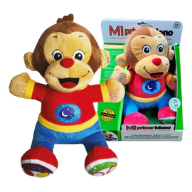 Mono Soft Hug Interactivo Educativo Con Canciones Y Cuentos