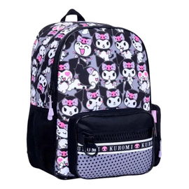 Mochila 17  Espalda Kuromi Caritas Wabro Escuela Colegio Negro