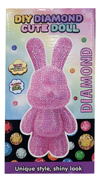 Muñeco Decorativo Oso Diy Diamond Cute Doll Con Brillos