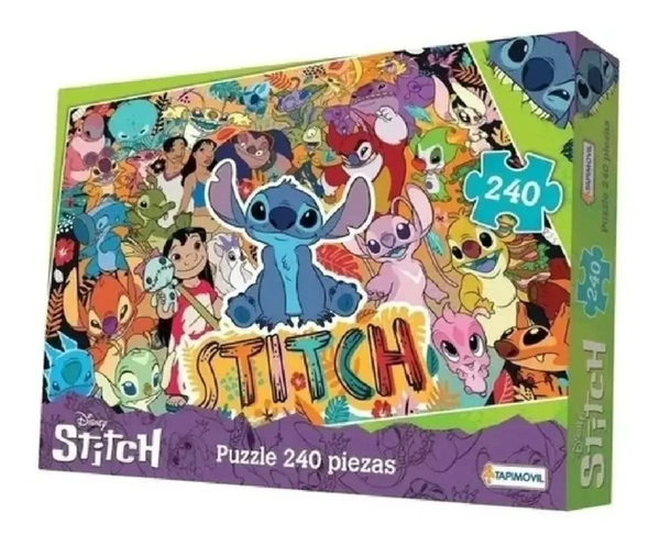 Rompecabezas De Stitch Infantil Disney 240 Piezas Tapimovil