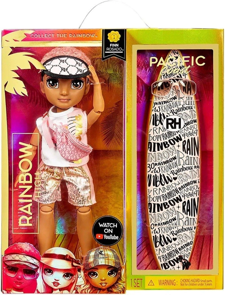 Muñeca Rainbow High Pacific Coast Finn Rosado Wabro Original