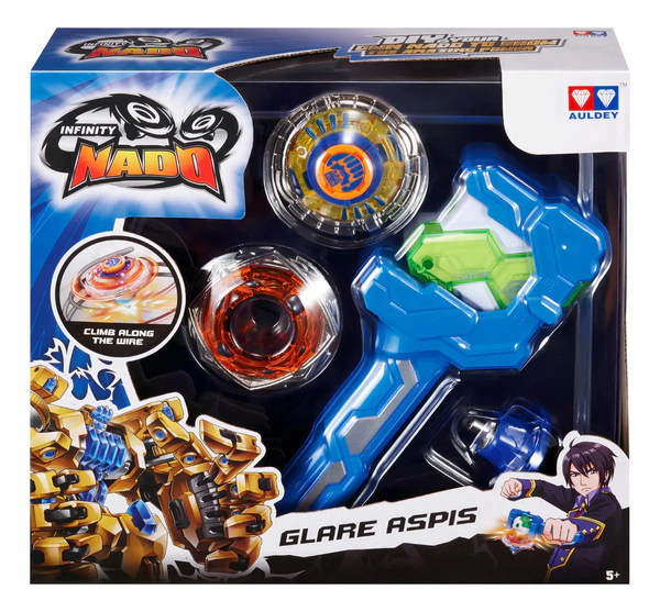Set Lanzador Trompo Infinity Nado Bleybade Intercambiable