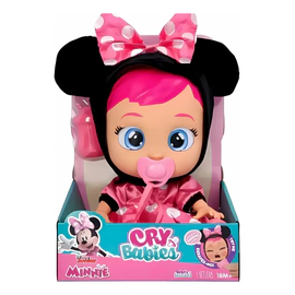 Muñeca Cry Babies Minnie Mouse Interactivo 30cm C/accesorios