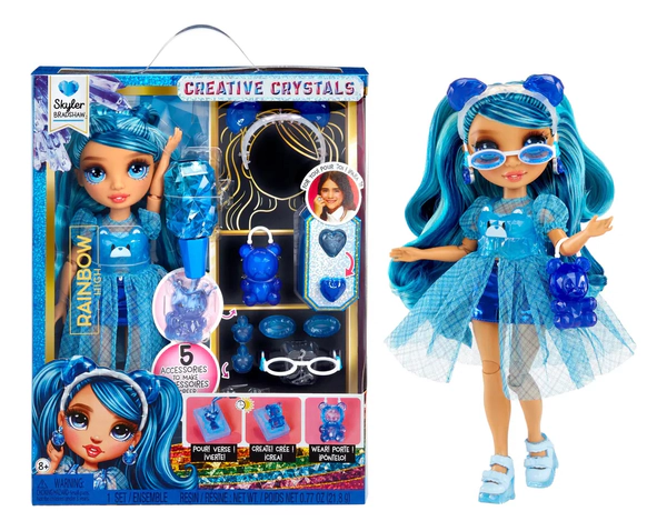 Muñeca Rainbow Creative Crystals Crea Accesorios Con Resina