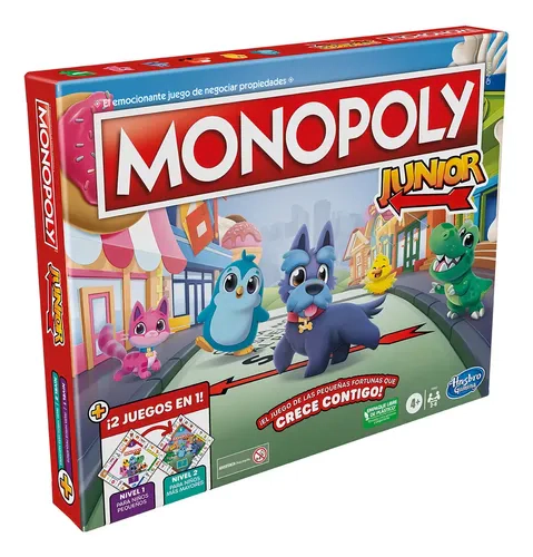 Juego De Mesa Monopoly Junior 2 Juegos En 1 Hasbro F8562