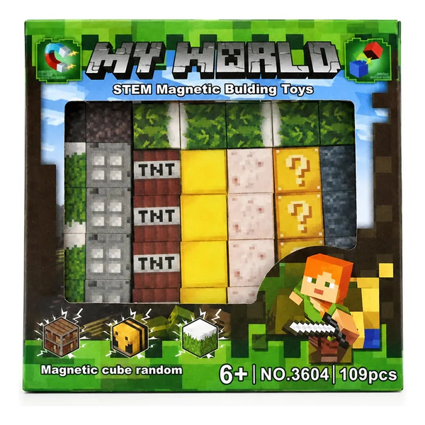 Bloques Magnéticos 98 Piezas My World Cubos Tipo Minecraft