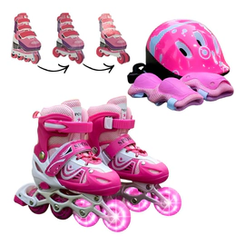 Rollers 4ruedas Extensible C/set De Protección Bolso Julieta