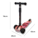 Monopatin Plegable 3 Ruedas Graffiti Luz Y Sonido Ref C