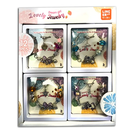 Pulsera Lovely Jewelry Con Dijes Metálicos Para Niñas Unidad