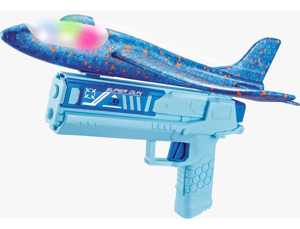 Pistola Fly Shoot Con Lanzador De Avion Luminoso Resistente