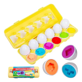 Juego Educativo De Memoria Huevos De Pascua Con Formas