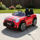 Auto A Batería 12v Mini Cooper Control Padres Sonido Luz ROJO