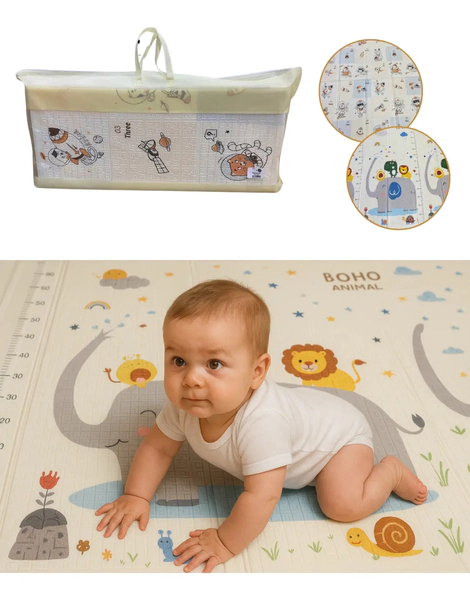 Manta Alfombra Antigolpes Reversible Bebé Plegable 200x180 Gugga