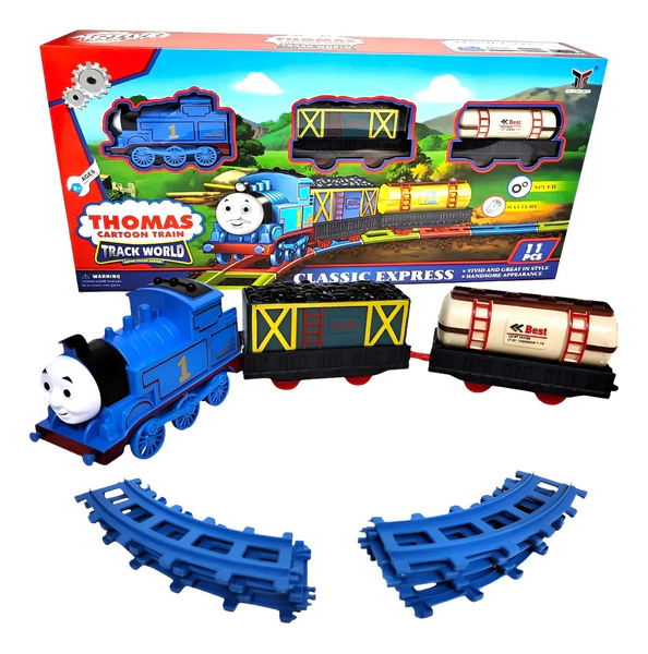 Tren Thomas De Juguete A Baterias Con 3 Vagones Via Incluida