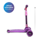 Monopatin Infantil Plegable 3 Ruedas C/alturas Luz Y Sonido