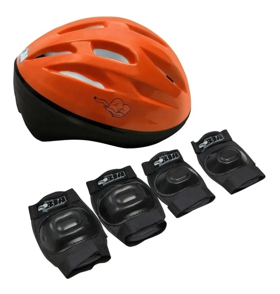Set De Protección Bia Disney Con Casco Y Rodilleras - NARANJA