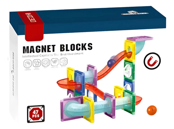 Bloques De Construccion Magneticos Con Bolitas 47 Piezas