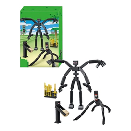 Set Figuras Articuladas Minecraft Enderman Bloques