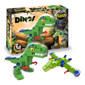 Rasti Bloques Dinosaurios Para Armar 2 En 1 Con 72 Piezas