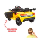Auto A Batería De Carrera 6v Control Padres Luces Sonido AMARILLO