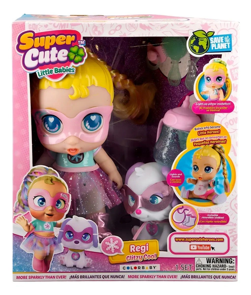 Super Cute Regi Muñecas Heroínas Biberón Y Mascota Cuotas