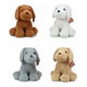 Peluche Perros Sentados Suaves 40 Cm. Phi Phi Toys Blanco
