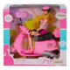 Muñeca Beauty Articulada Con Ciclomotor Rosa