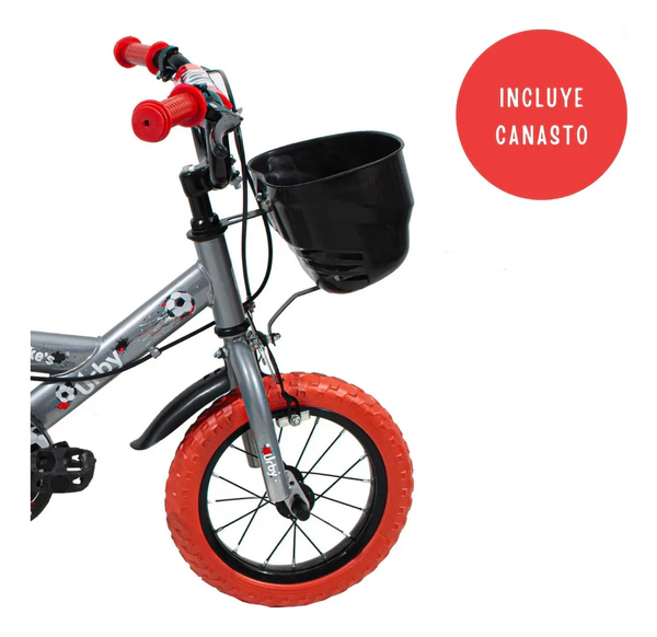 Bicicleta Infantil Rodado 12 Disney Marvel Rueditas Y Manija