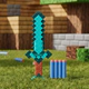 Lanzador Nerf Minecraft Fiebrand Espada 4 Dardos