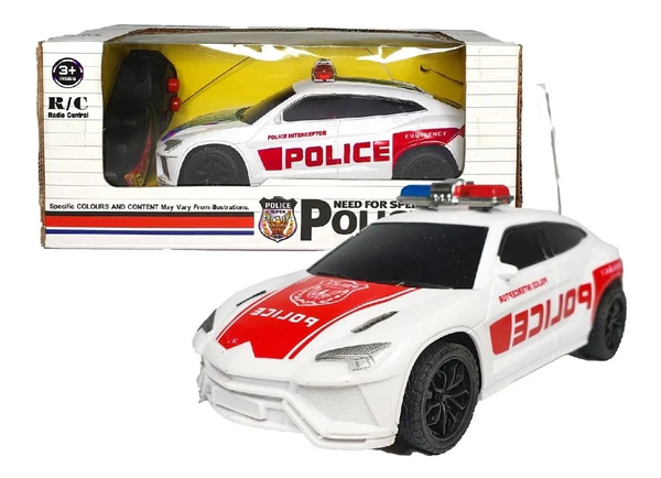 Auto De Policía A Radio Control Remoto 1:24 Original Niños