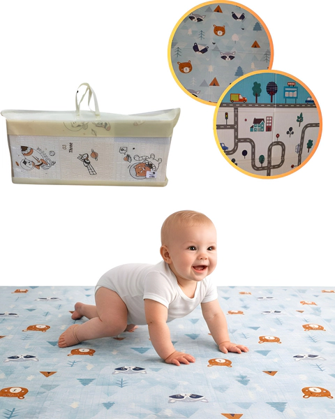 Manta Alfombra Antigolpes Reversible Bebé Plegable 180x120
