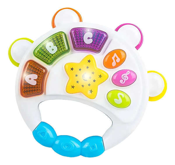 Pandereta Musical Con Luz Y Sonido Juguete Bebe Didáctico