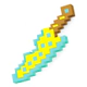 Cuchillo Pixelado 3d Bloques Para Armar 16 Piezas Minecraft Amarillo