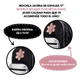 Mochila De 17pulgadas Espalda Con Aplique De Flor Y Glitter