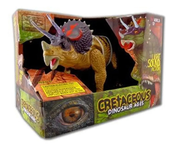 Dinosaurio Cretaceous Muñeco De Accion Luz Y Sonido 25cm