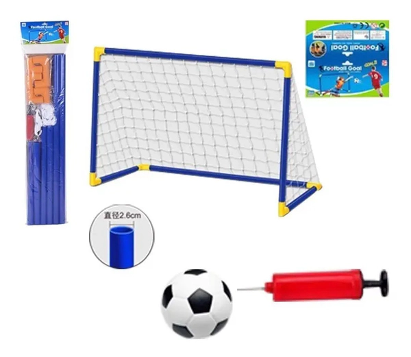 Arco De Futbol Desarmable Con Pelota E Inflador 51 X 80cms