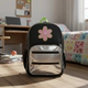 Mochila De 17pulgadas Espalda Con Aplique De Flor Y Glitter