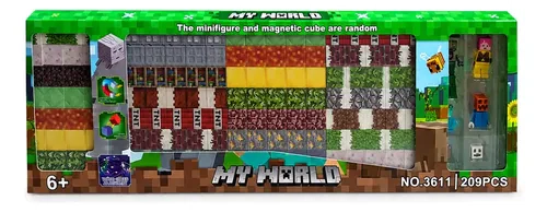 Bloques Magnéticos My World 209 Piezas Tipo Minecraft