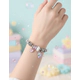 Pulsera Fashion Jewelry Con Dijes Brillantes Para Niñas
