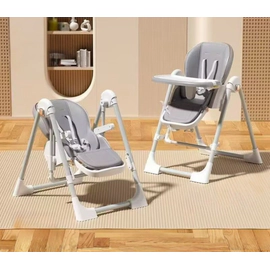 Silla De Comer Bebe C/ Mecedora Reclinable Y 3 Alturas Gugga
