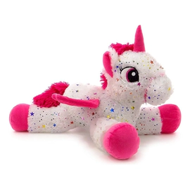 Unicornio Peluche Echado Estrellitas 45cm Phi Phi Toys Rosa Chicle