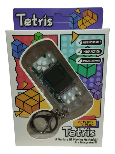 Mini Consola De Videojuegos Tetris Color Solido Retro Caja