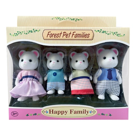 Muñecos X4 Animales Forest Pets Familia Oso