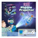 Proyector De Dibujos Luz Para Niños C/ Pizarra Y Fibras 3d