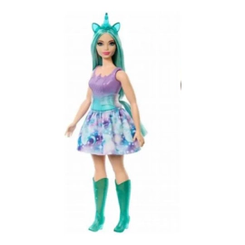 Barbie Fantasía Muñeca Unicornio Falda Ensueño Verde Mattel